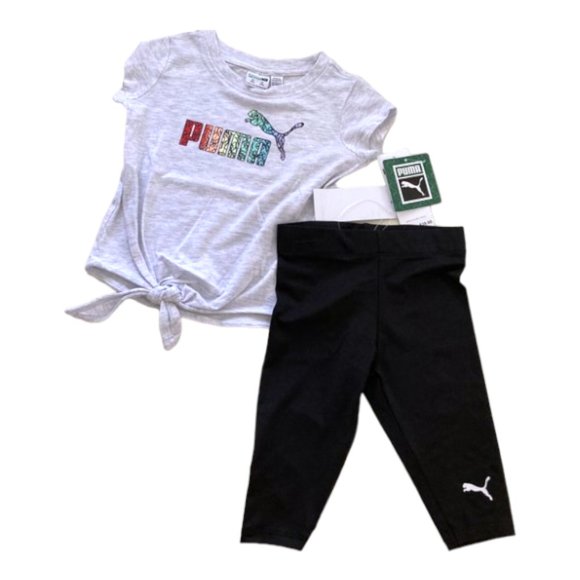 Puma Other - BNWT Baby GirlsPuma 2 pc Tee and Active Leggings Set, 6-9 Months